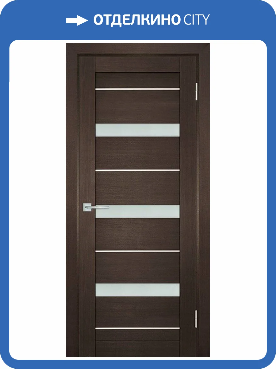 Межкомнатная дверь экошпон Мариам Техно 742, остекленная, венге 600x2000 фото 2