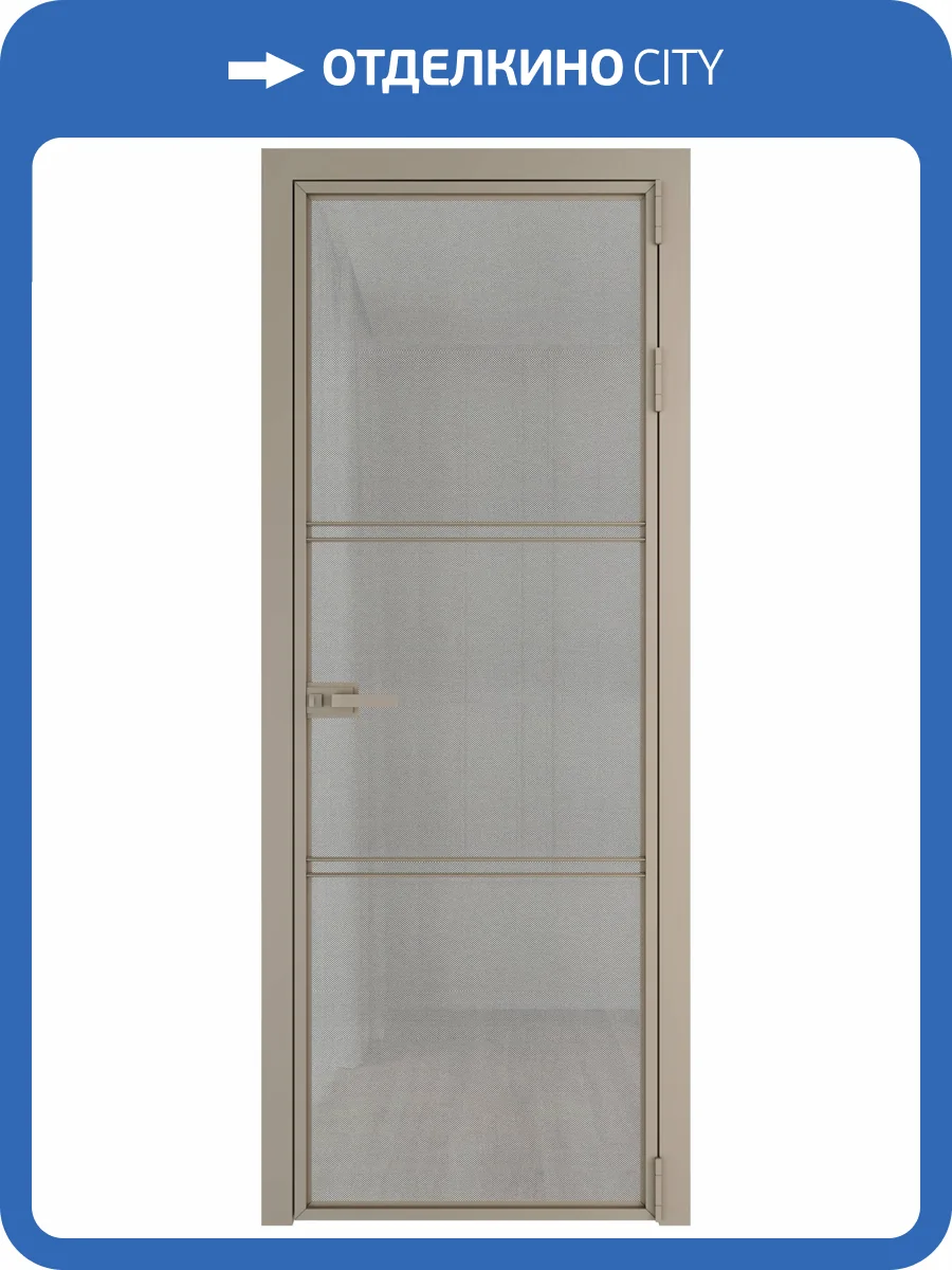 Межкомнатная дверь Profil Doors 3 AX цвет профиля Никель матовый, стекло безопасное 6 мм рэте 700x2000 фото 2