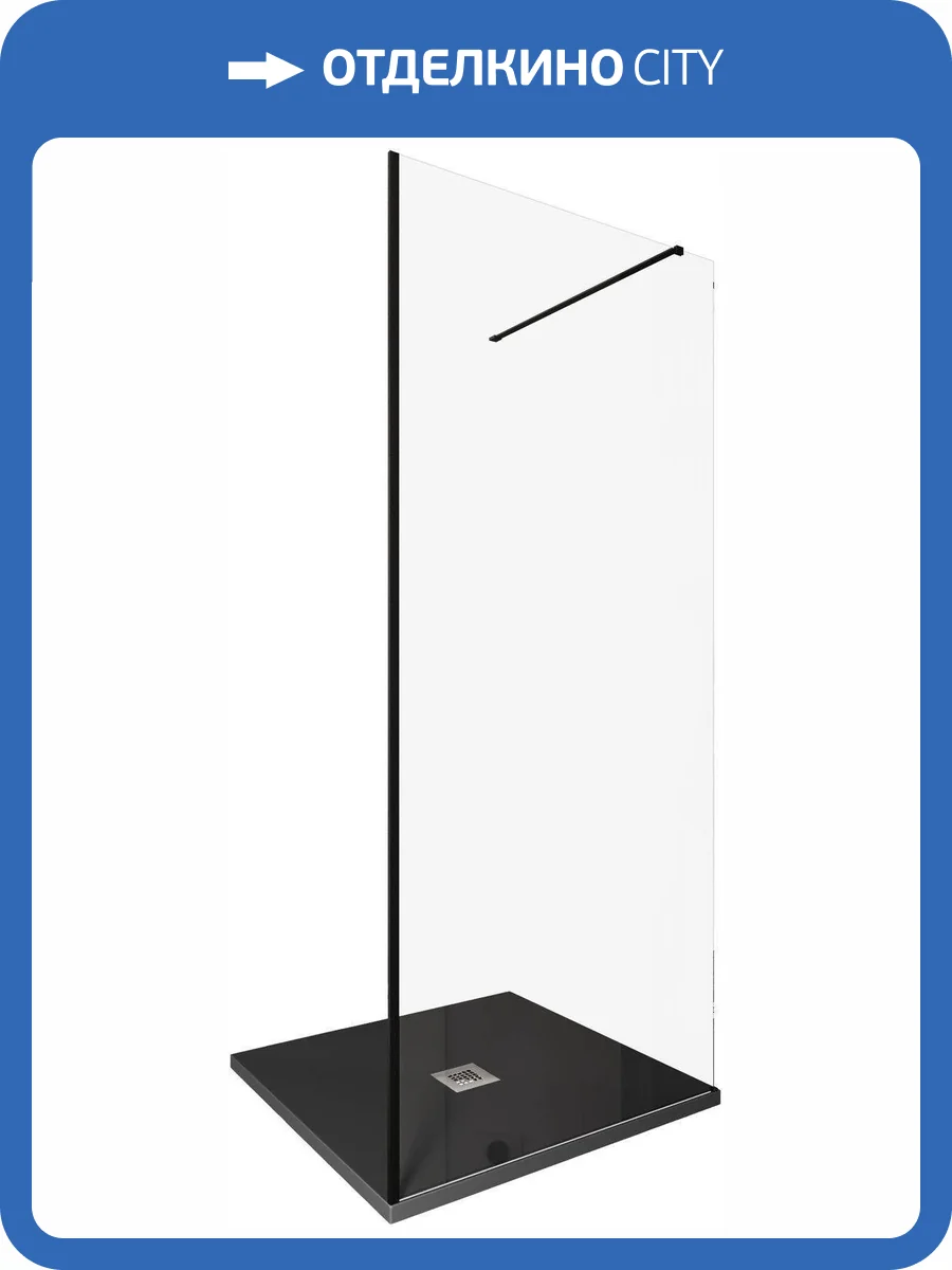 Душевая перегородка Allen Brau Infinity 3.21009.BBA профиль черный браш, стекло прозрачное, 90x200 фото 5