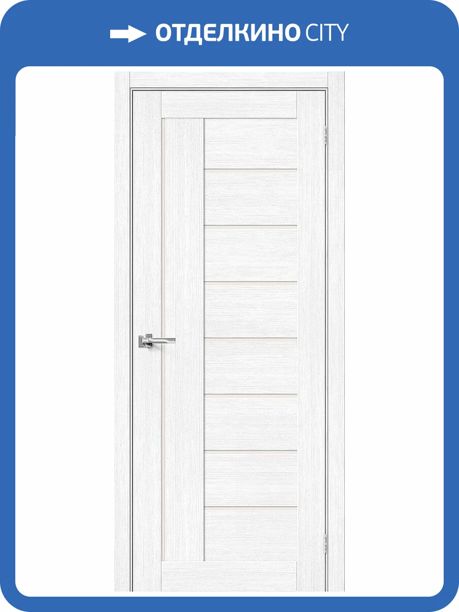 Межкомнатная дверь Bravo 153-1449 Браво-29 Snow Melinga 200x60 фото 2