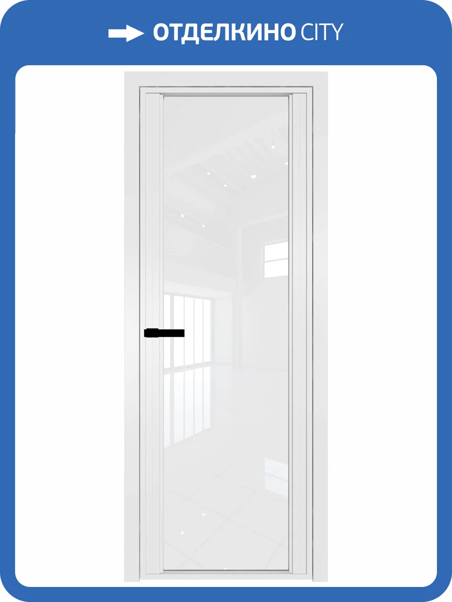 Межкомнатная дверь Profil Doors 2 AGP цвет профиля Вайт, стекло безопасное 6 мм белый триплекс 700x2000 фото 2