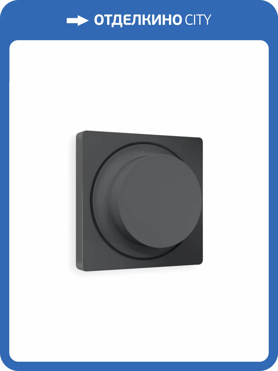 Лицевая панель для светорегулятора универсального Ambrella Volt Alfa AP9055 графит мягкое касание фото 3