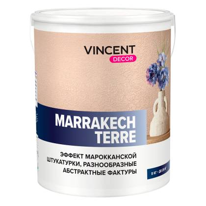 Штукатурка декоративная с эффектом марокканской штукатурки Vincent decor Marrakech Terre 8 кг