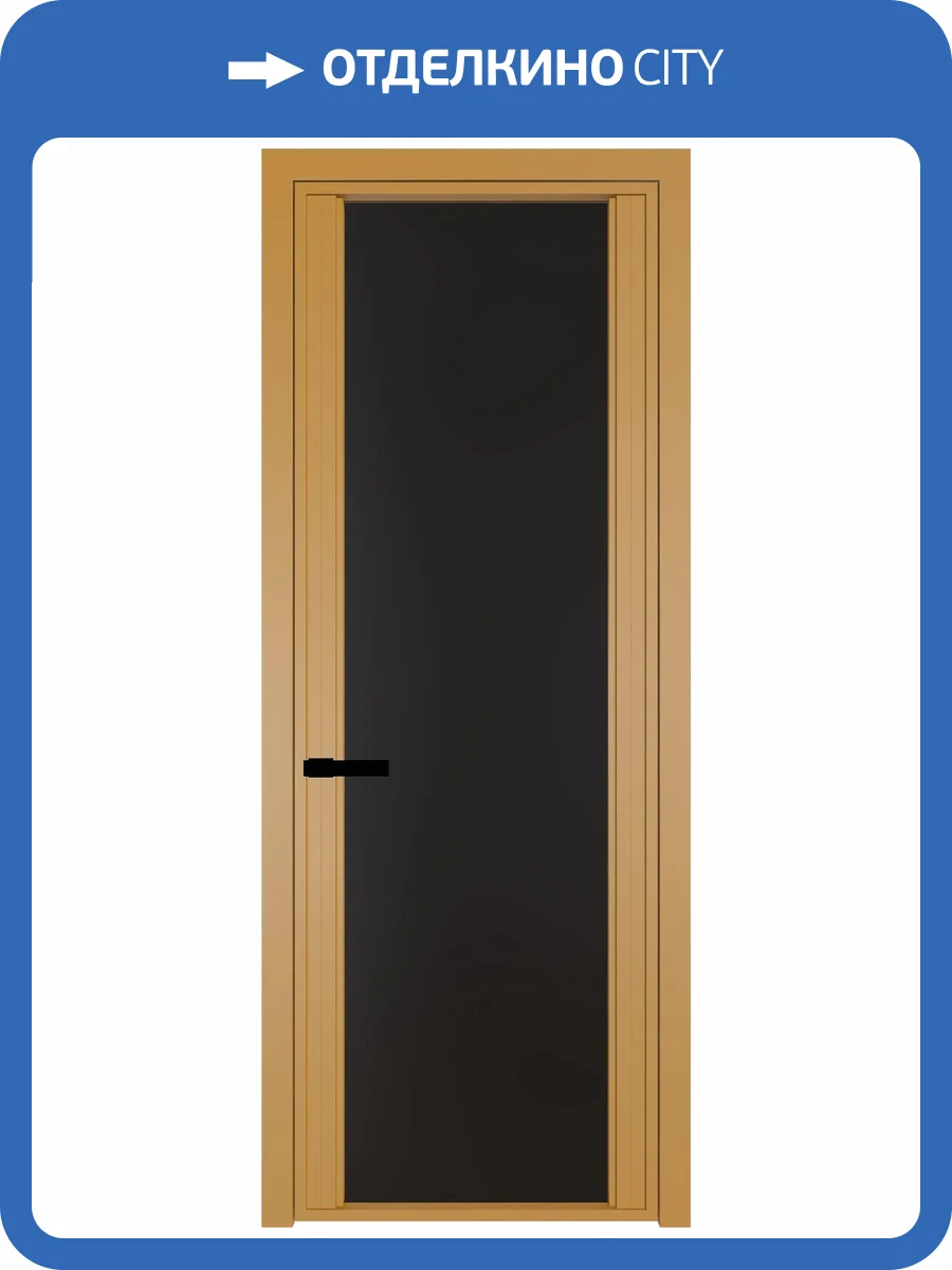 Межкомнатная дверь Profil Doors 2 AGP цвет профиля Золото, стекло безопасное 6 мм монохром черный 800x2000 фото 2