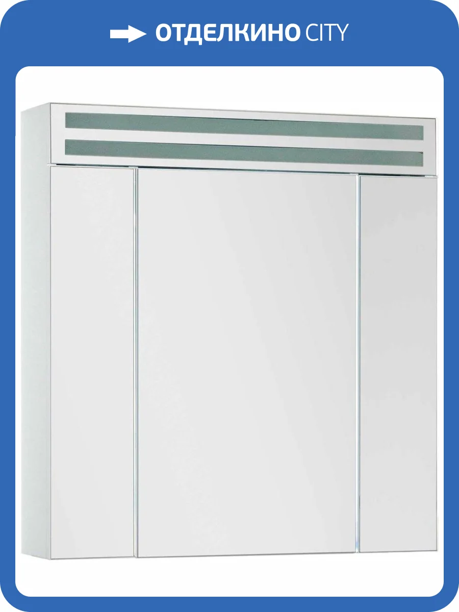 Зеркало-шкаф De Aqua Эколь 80 с подсветкой фото 8