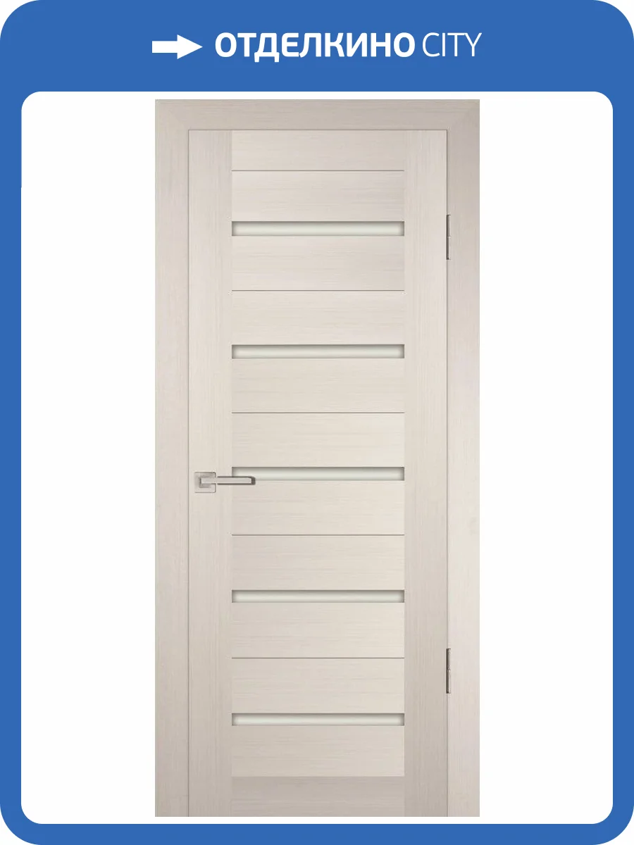 Межкомнатная дверь Profilo Porte экошпон PS-7, остеклённая, эш вайт мелинга 700x2000 фото 2