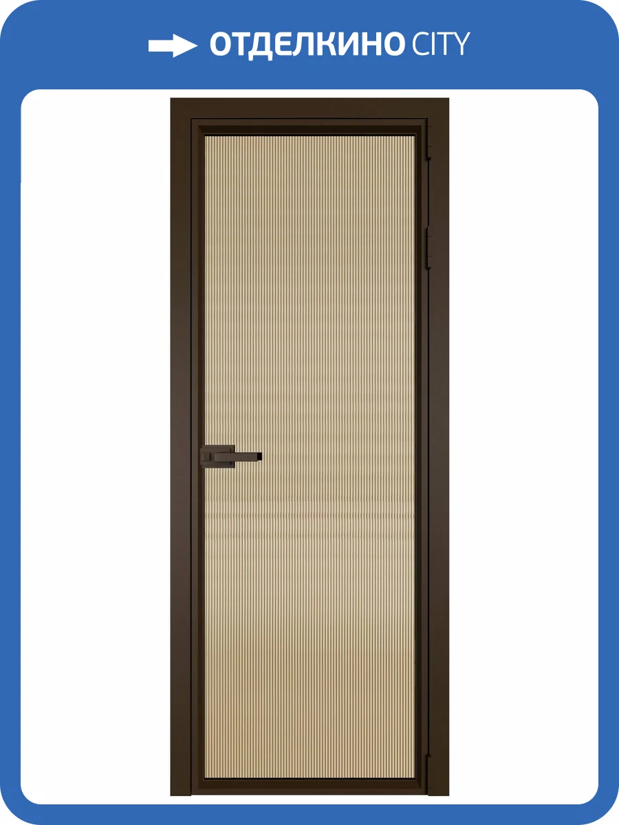 Межкомнатная дверь Profil Doors 1 AV цвет профиля Деорэ, стекло безопасное 6 мм мору золото 600x2000 фото 2