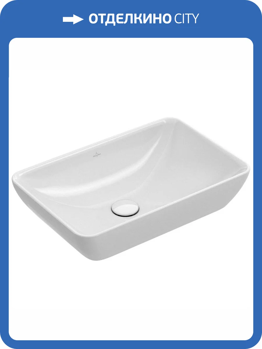 Раковина Villeroy&Boch Venticello 411355R1 CeramicPlus 55 см, альпийский белый фото 4