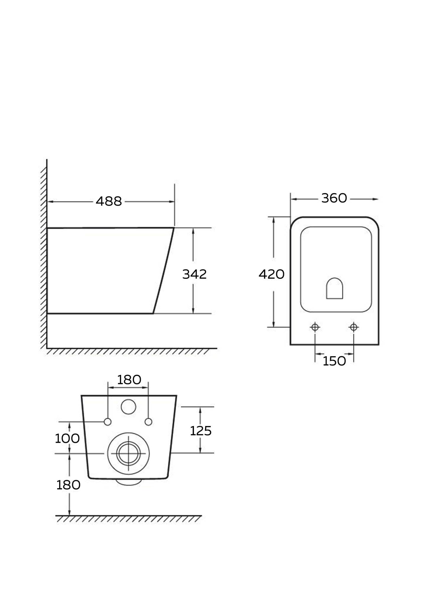 Унитаз подвесной Watersense Eva W01829 безободковый, сиденье микролифт фото 2