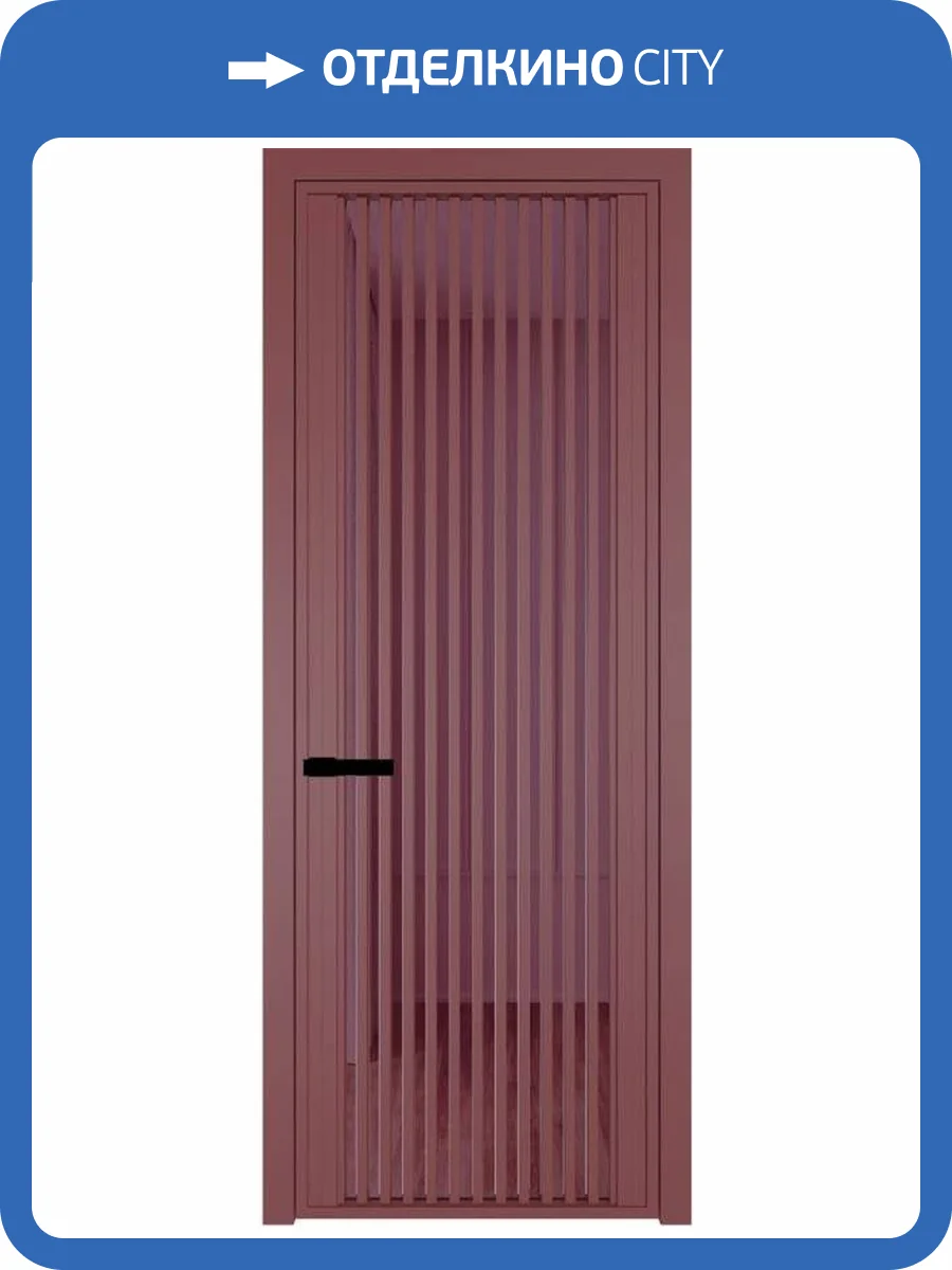 Межкомнатная дверь Profil Doors 3 AGP цвет профиля Красный антрацит, стекло безопасное 6 мм фиолетовое шпион 800x2000 фото 2