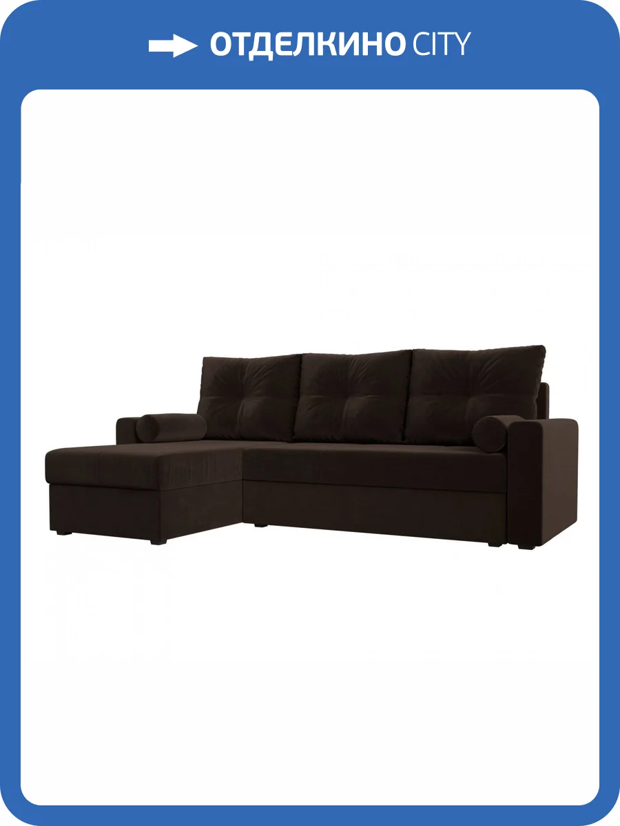 Диван угловой Лига диванов Верона лайт 114069L Коричневый Левый фото 12