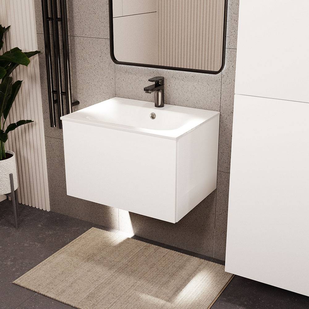 Тумба с раковиной Terminus Aurora AUR10601900301O белый, 60x38