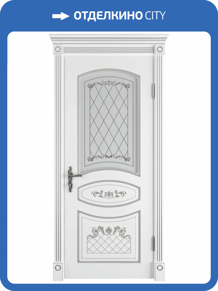 Межкомнатная дверь Владимирская Фабрика Дверей Adele Polar PS стекло Art Cloud 700x2000 фото 2