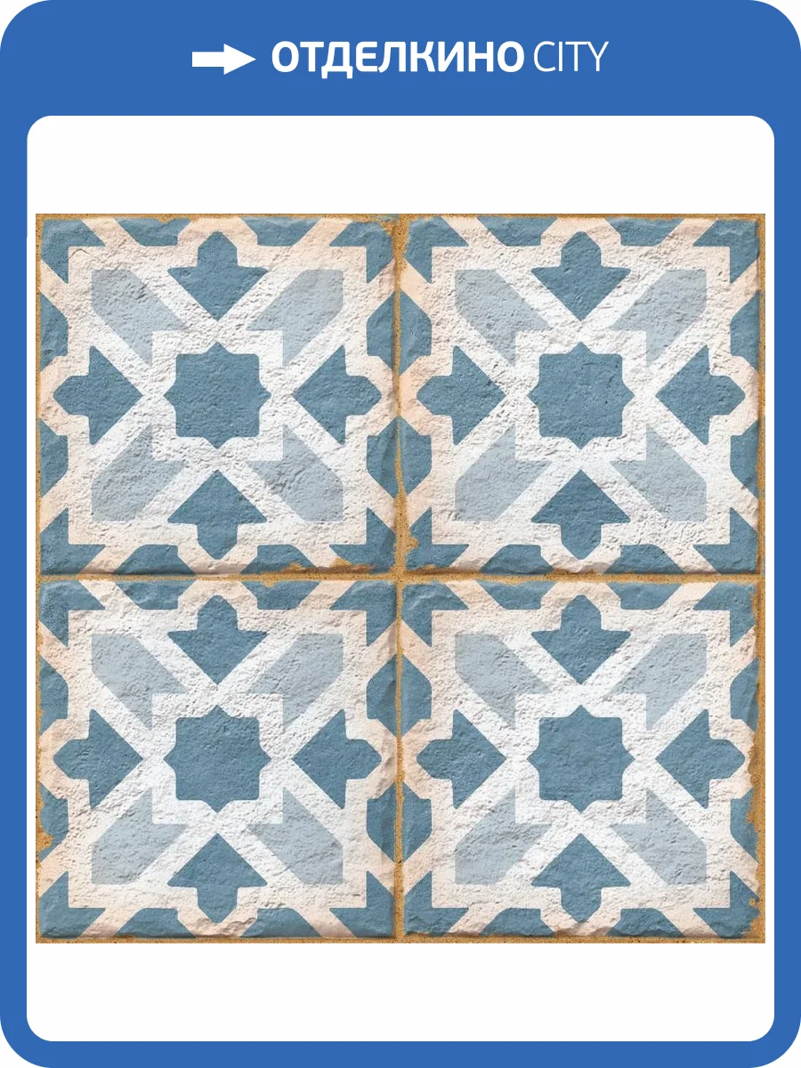 Керамогранит Ennface Pattern ENPTR6007MT2020 Morocco Azure 20x20 фото 3