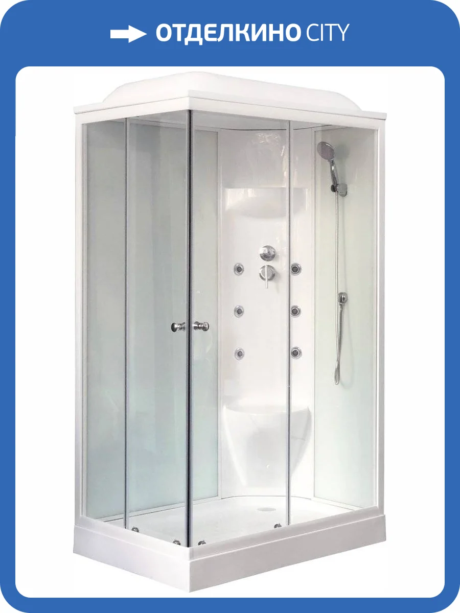 Душевая кабина Royal Bath RB 8120HP7-WT-R с низким поддоном, с сиденьем фото 4