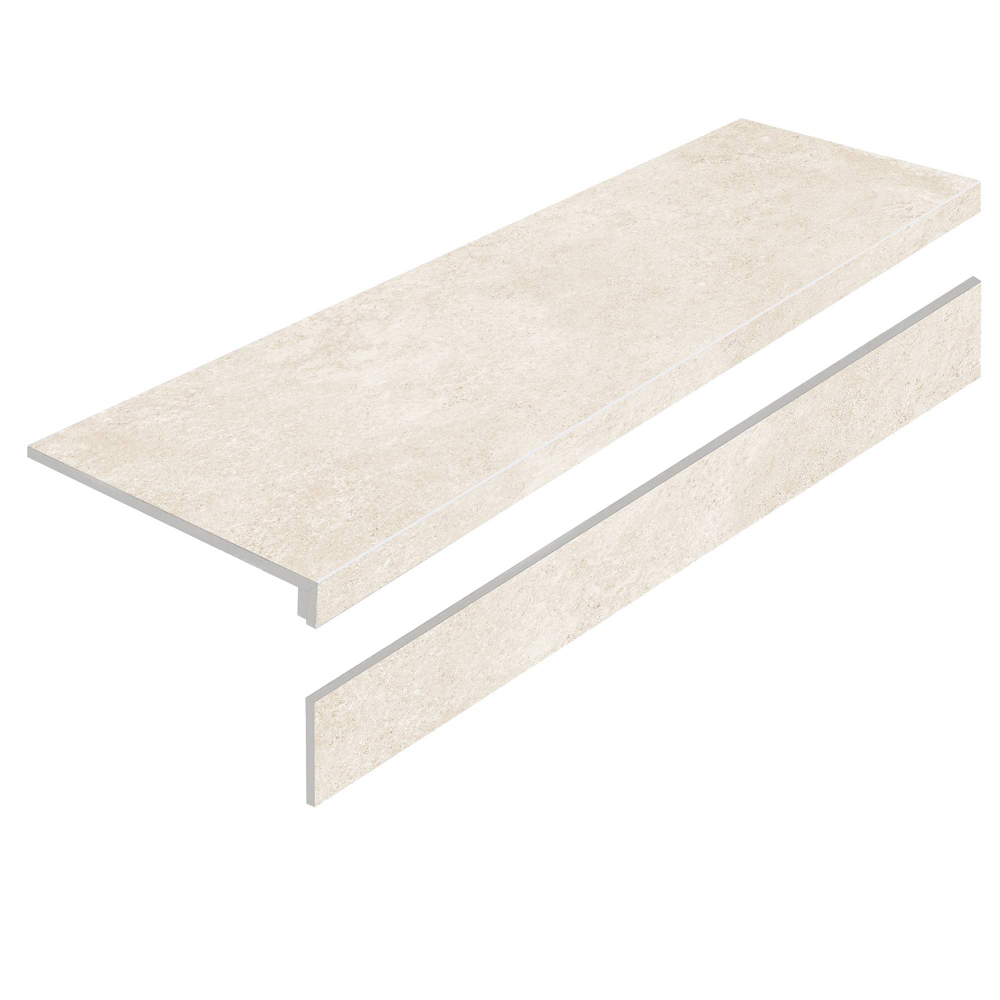 Ступень Staro L Porcelain Step Oslo Pearl AS с подступенником 32x120