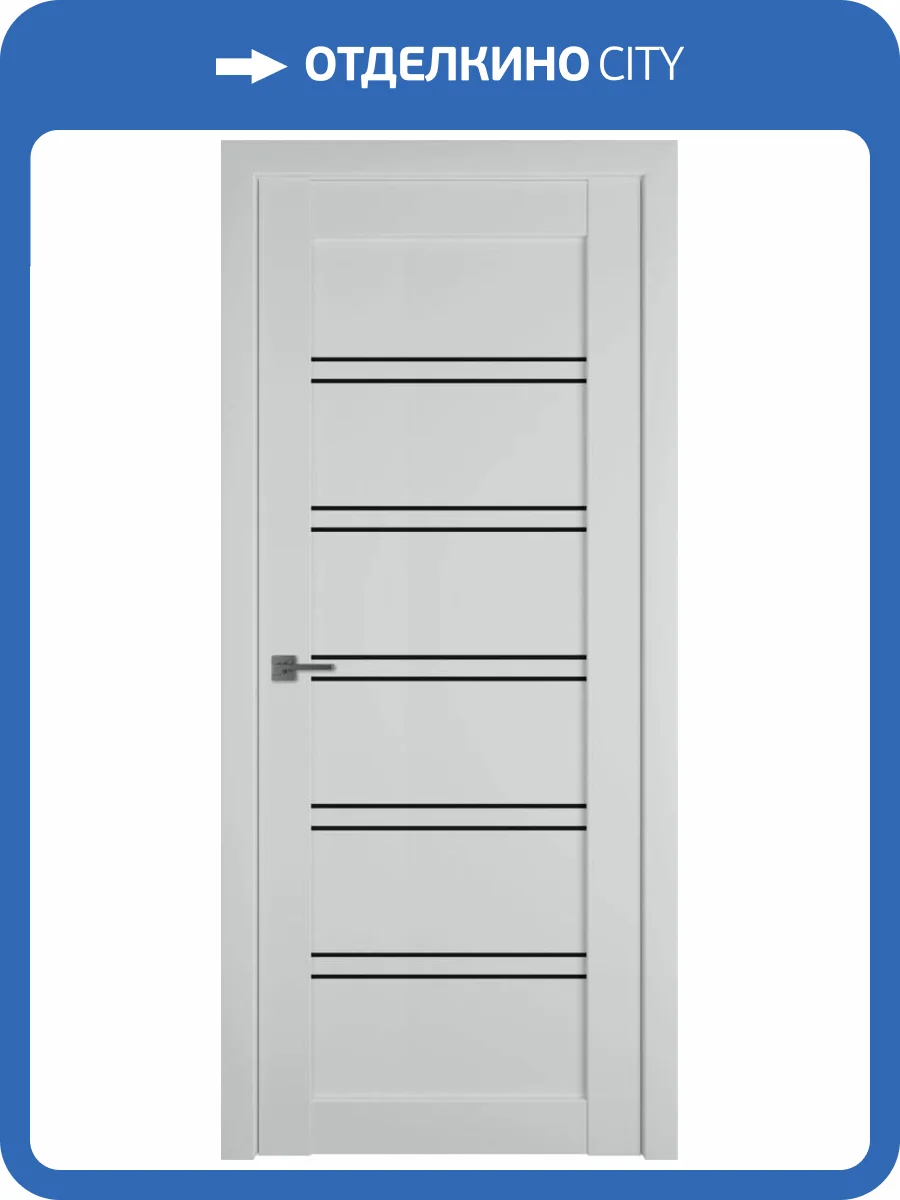 Межкомнатная дверь Владимирская Фабрика Дверей Emalex 28 Emalex Steel стекло Black Gloss 800x2000 фото 2