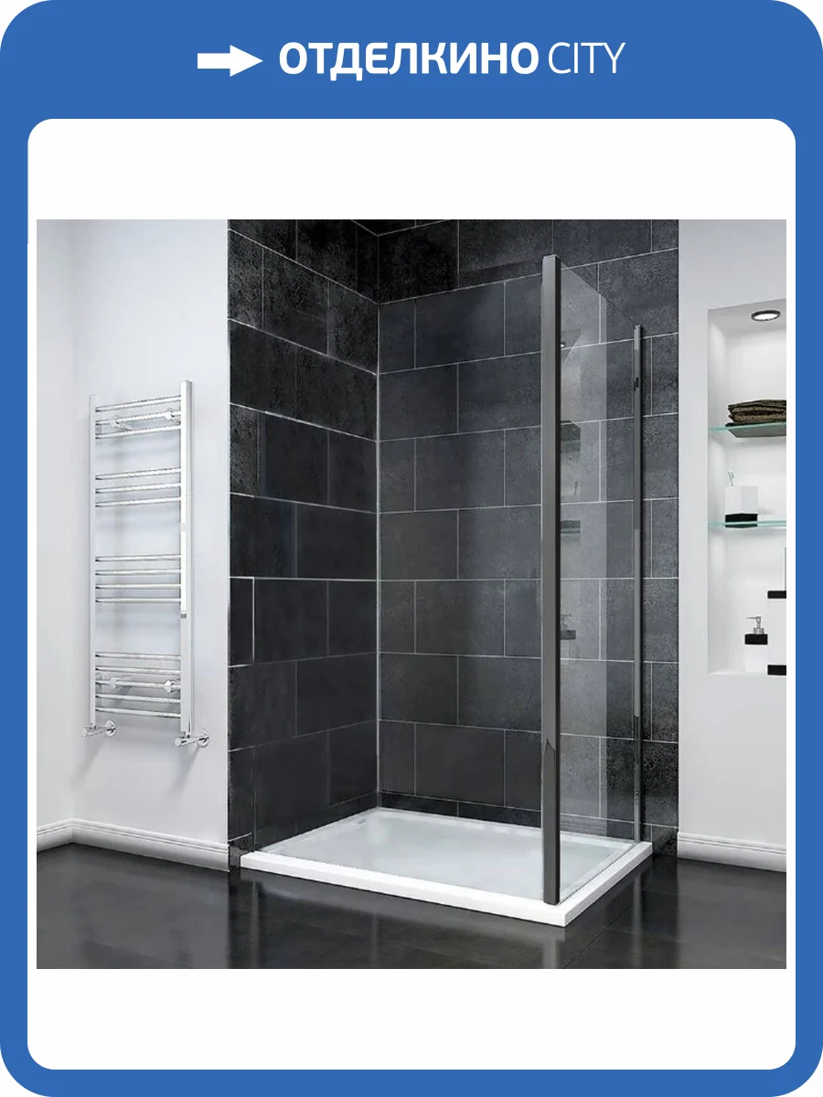 Боковая панель Veconi KP-14G KP14GM-90-01-C8 профиль оружейная сталь, стекло прозрачное, 90x195 фото 2