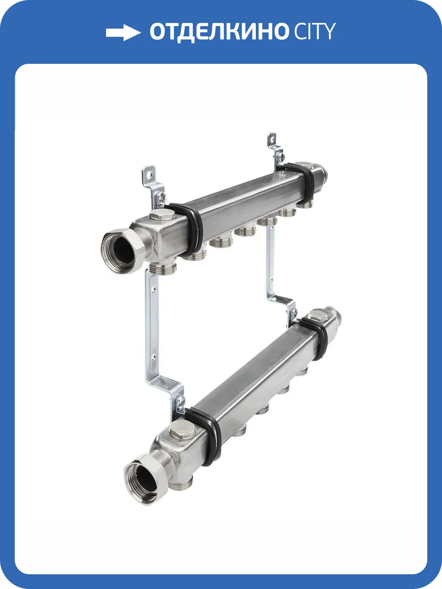 Коллектор TECE для систем отопления без вентилей 1х3/4ЕК 11 контуров, квадратное сечение фото 3