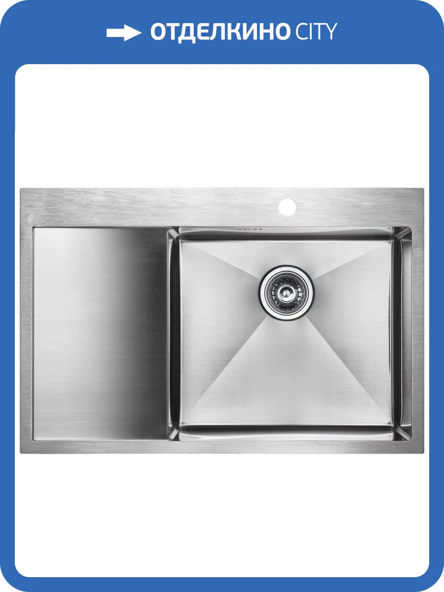 Мойка кухонная Paulmark Atlan PM217851-BSR брашированная нержавеющая сталь R фото 4