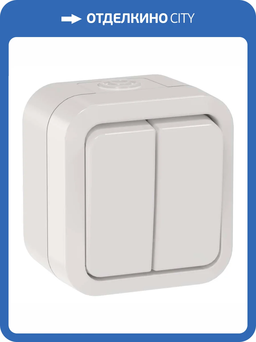 Выключатель 2-клавишный IEK Tors TS-V20-0-10-55-K01 белый фото 5