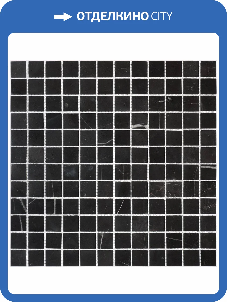 Мозаика LeeDo Pietrine 4 Nero Oriente Pol (2.3x2.3) 29.8x29.8 фото 3