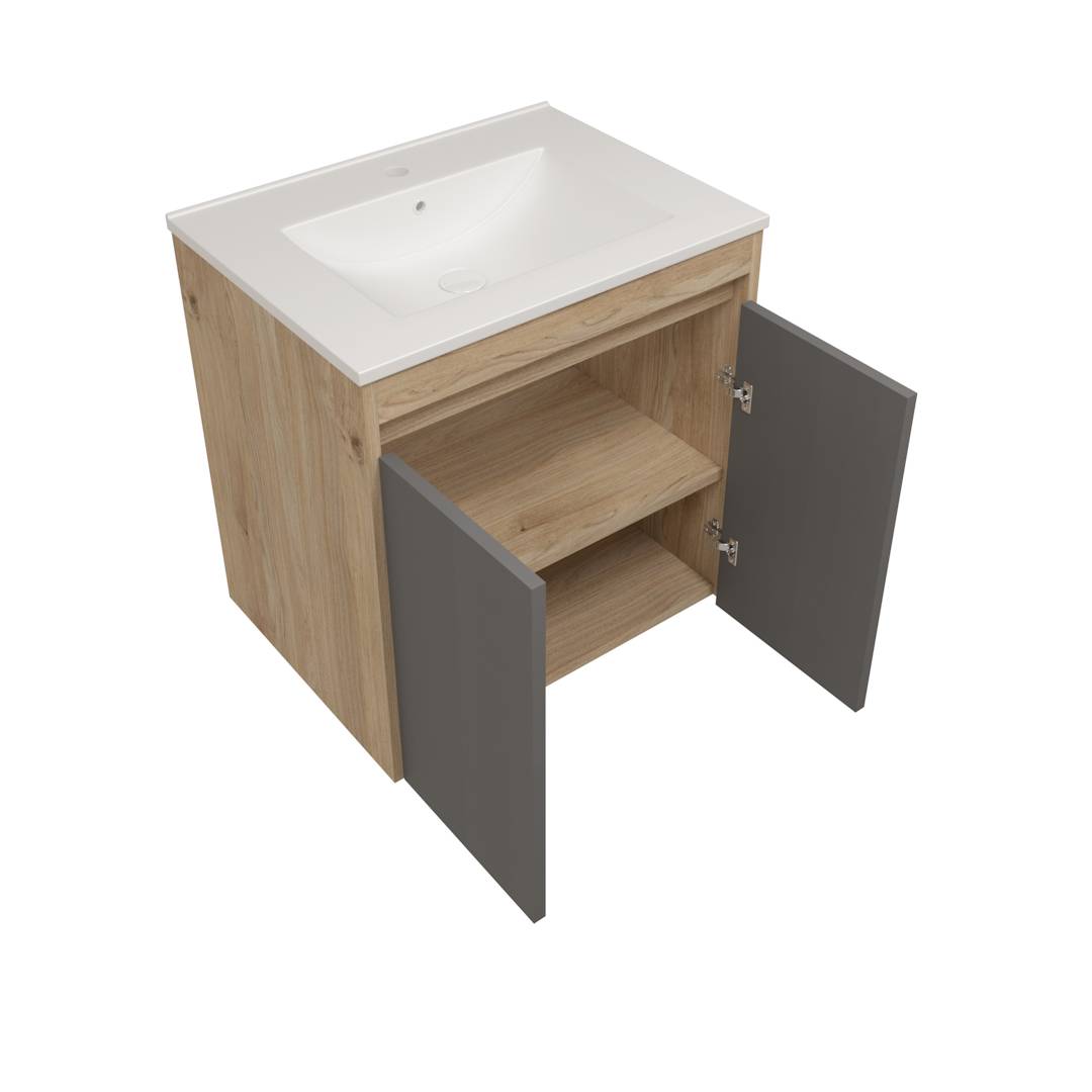 Фасад для тумбы Watersense Milana W00966 графит, 60 см фото 2