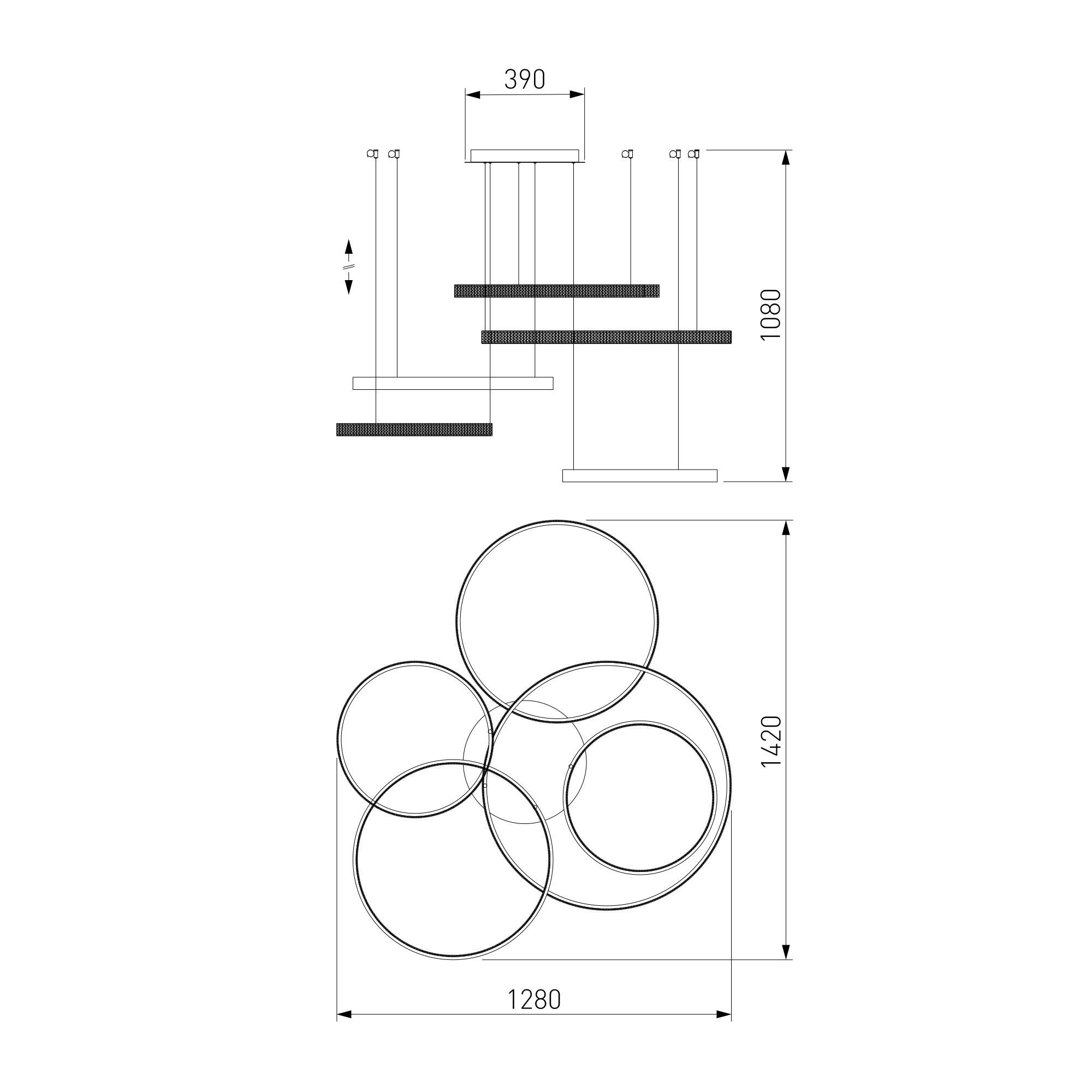 Подвесной светодиодный светильник Eurosvet Posh 90175/5 медный фото 4