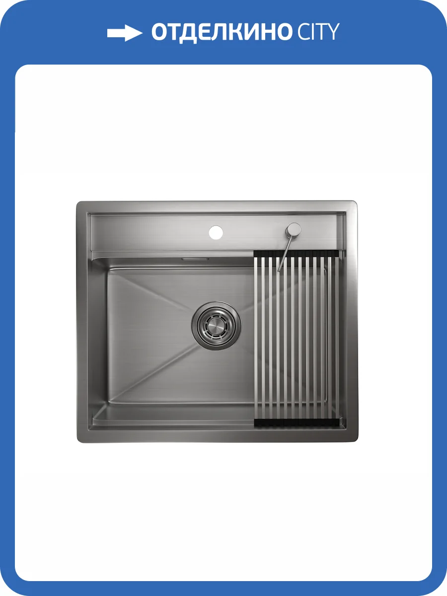 Мойка кухонная Granula Kitchen Space KS-6051 сталь сатин фото 9