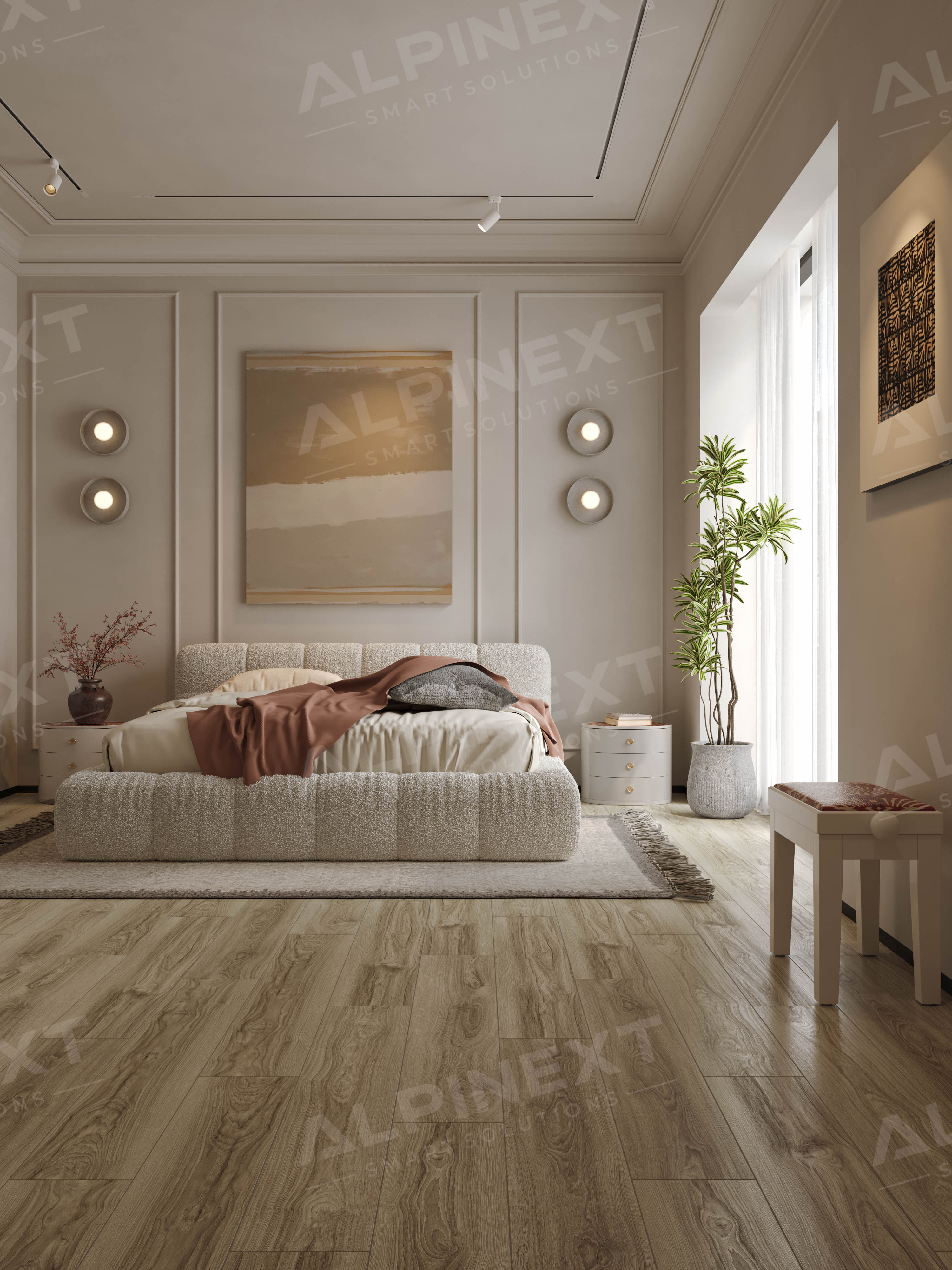 Ламинат Alpinext Quick Style 8/33 4V LF601-05 Дуб натуральный 1218x198 фото 3