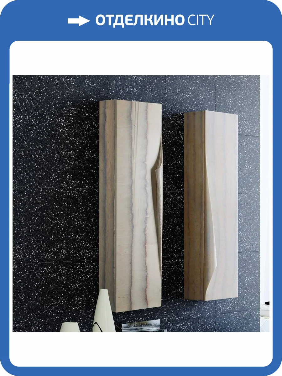 Шкаф-пенал Clarberg Папирус Вуд светлое дерево, универсальный фото 9