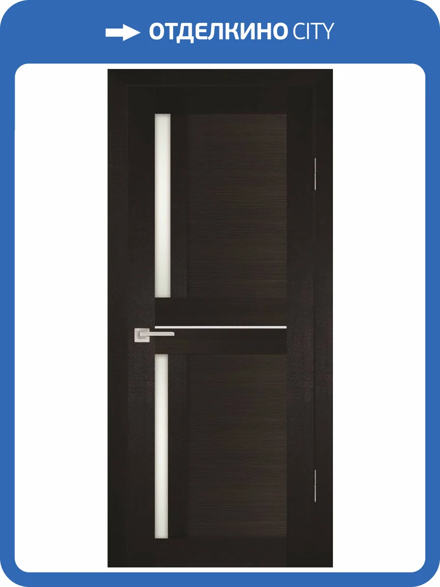 Межкомнатная дверь Profilo Porte экошпон PS-19, остеклённая, венге мелинга 550x1900 фото 2