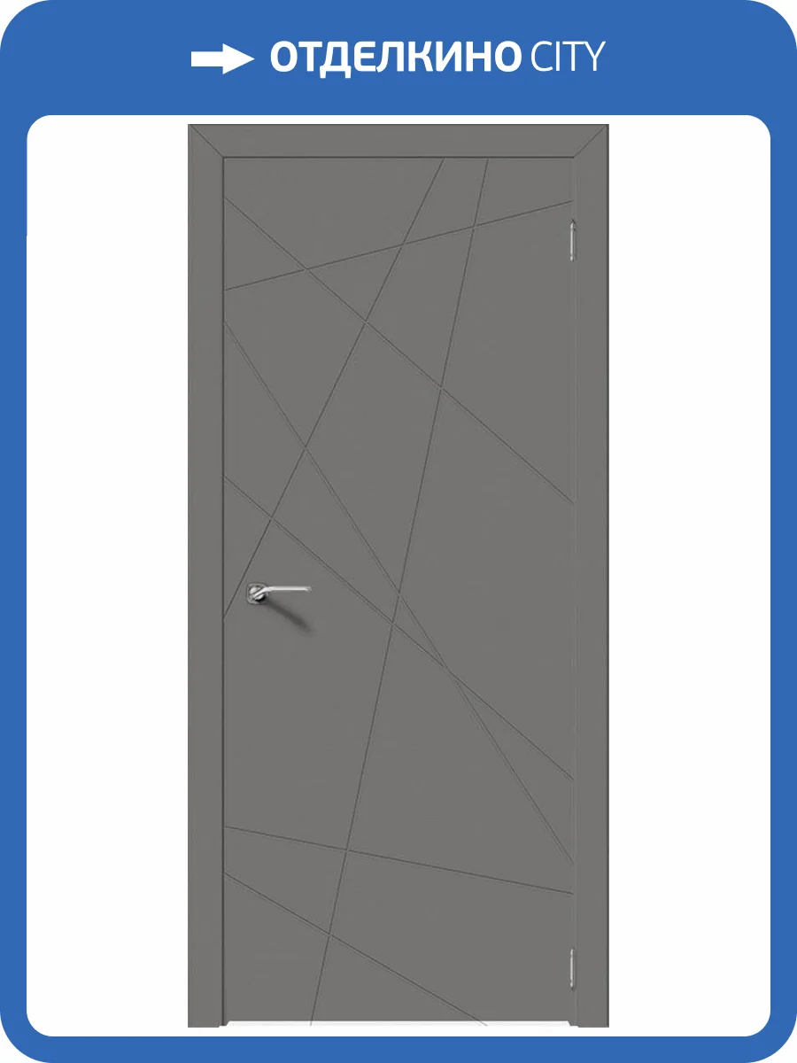 Межкомнатная дверь Verda эмалит Севилья 26, глухая, софт графит 800x2000 фото 2