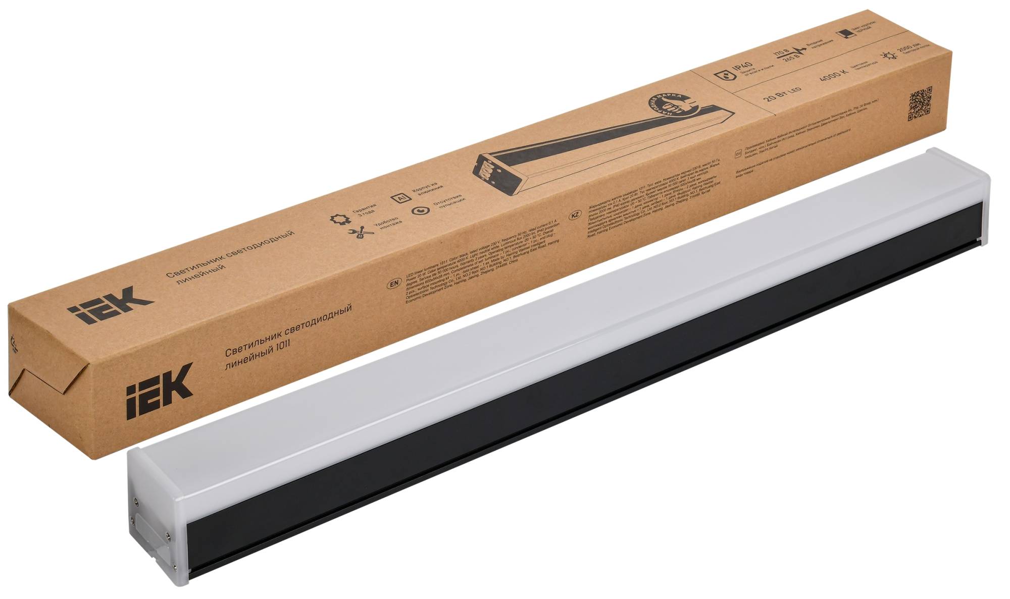 Настенно-потолочный линейный светодиодный светильник IEK 1011 LT-LDCK-0-1011-020-65-K02 фото 8