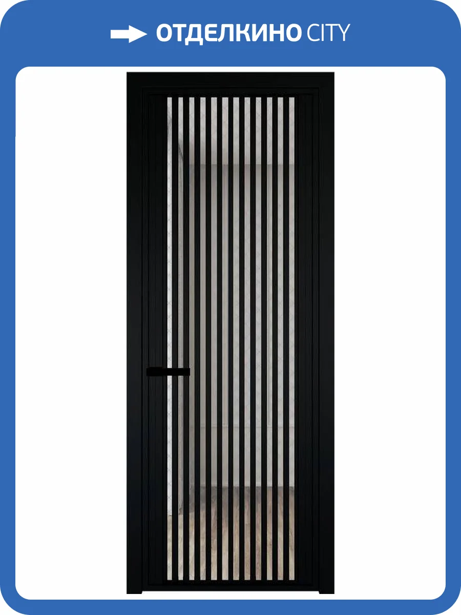 Межкомнатная дверь Profil Doors 3 AGP цвет профиля Черный, стекло безопасное 6 мм ромб серебро 600x2000 фото 2