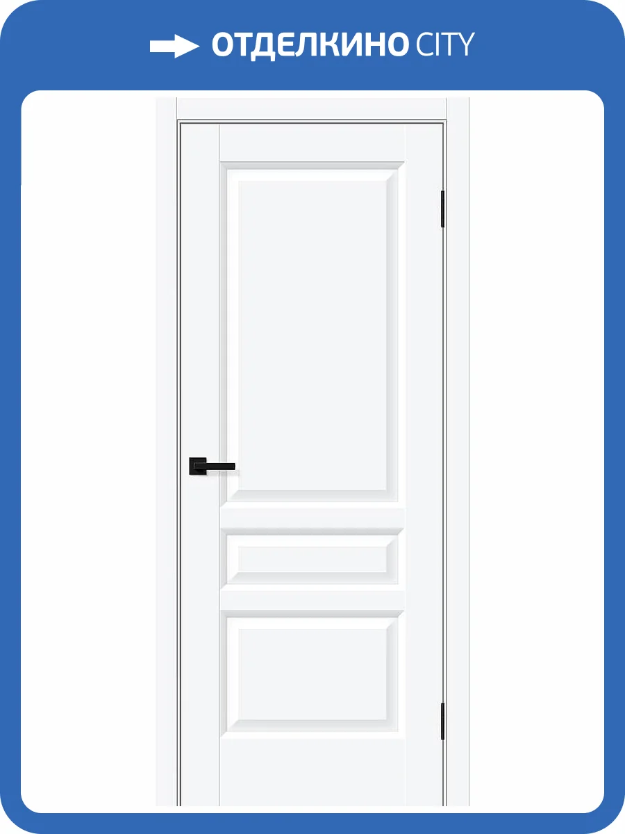 Межкомнатная дверь Bravo Неоклассик-34 полотно White Silk 600x2000 фото 2