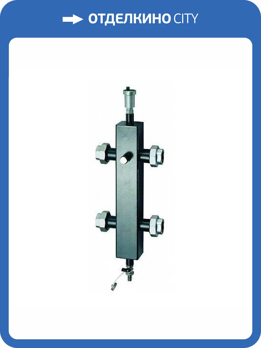 Гидравлический разделитель FAR 1 с воздухоотводчиком, сливной кран, накидная гайка фото 2