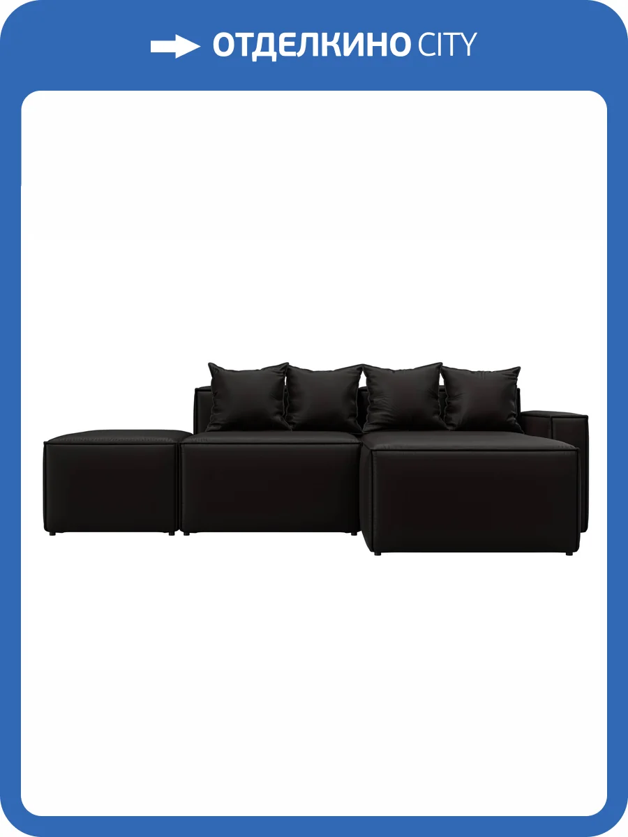 Диван угловой Лига Диванов Лига-063 129789 GRIFON 12 коричневый, модульный, угол правый фото 11