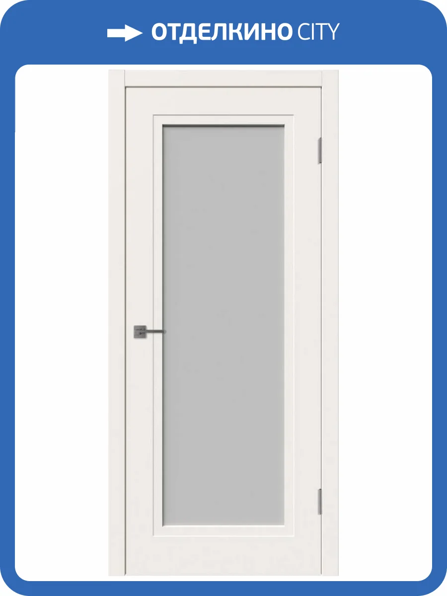 Межкомнатная дверь Владимирская Фабрика Дверей Flat 1 Ivory стекло White Cloud 800x2000 фото 2