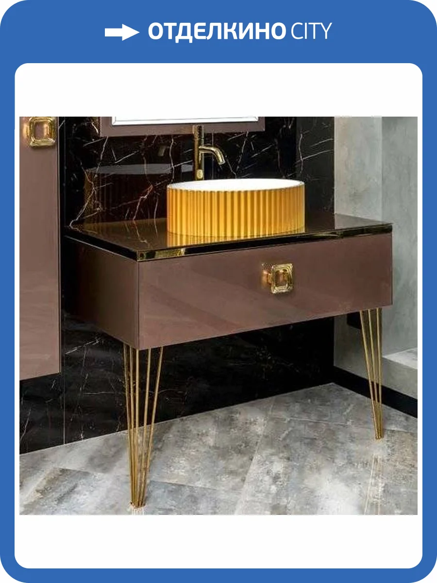 Тумба с раковиной Armadi Art Lucido 100 лиловая, раковина 878-G фото 7