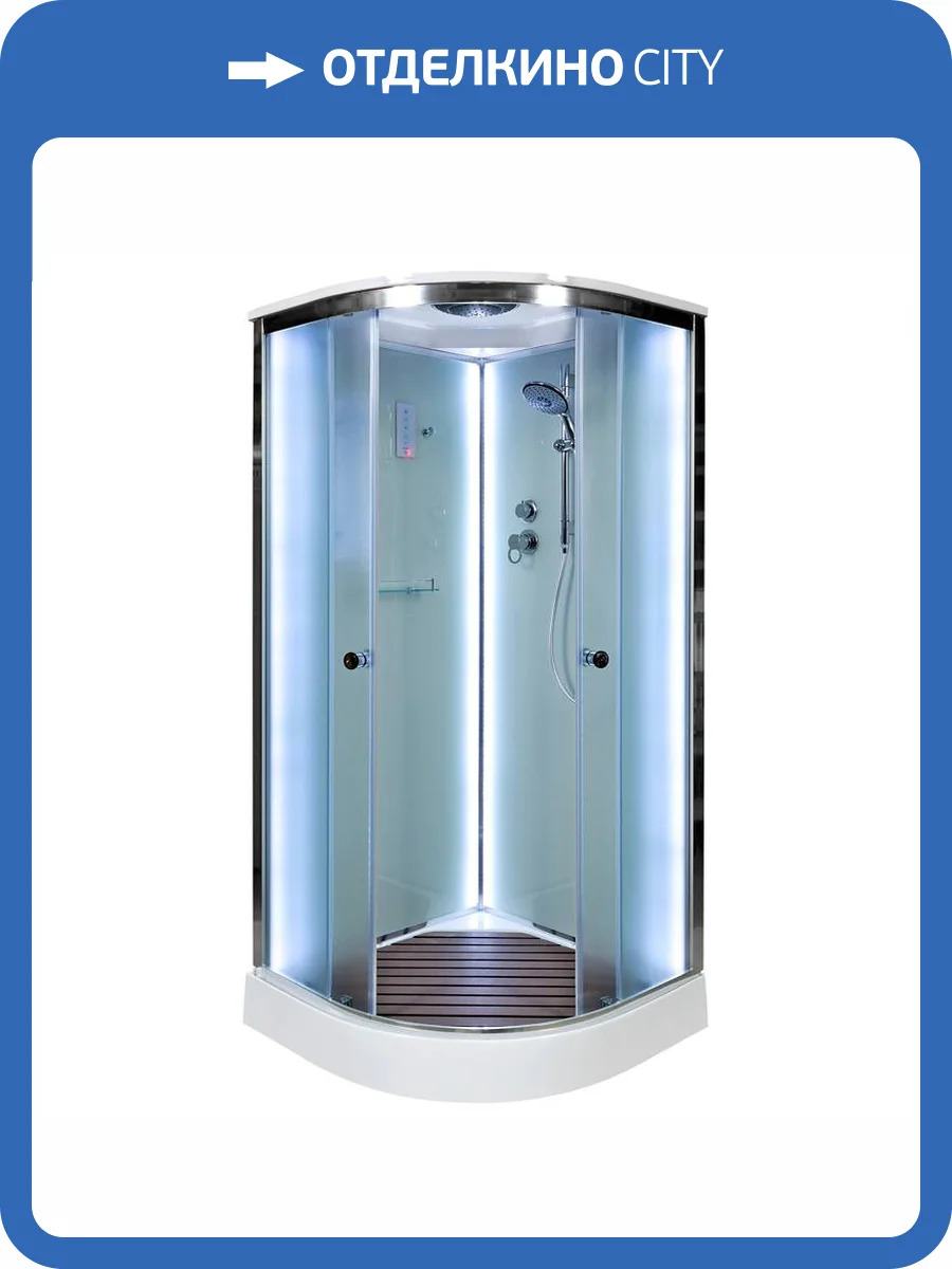 Душевая кабина AvaCan D08SLED с подсветкой, 80x80x220 фото 14