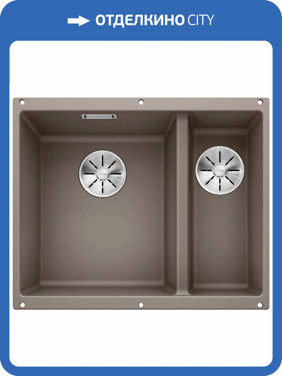 Мойка кухонная Blanco Subline 340/160-U 523556 серый бежевый фото 8