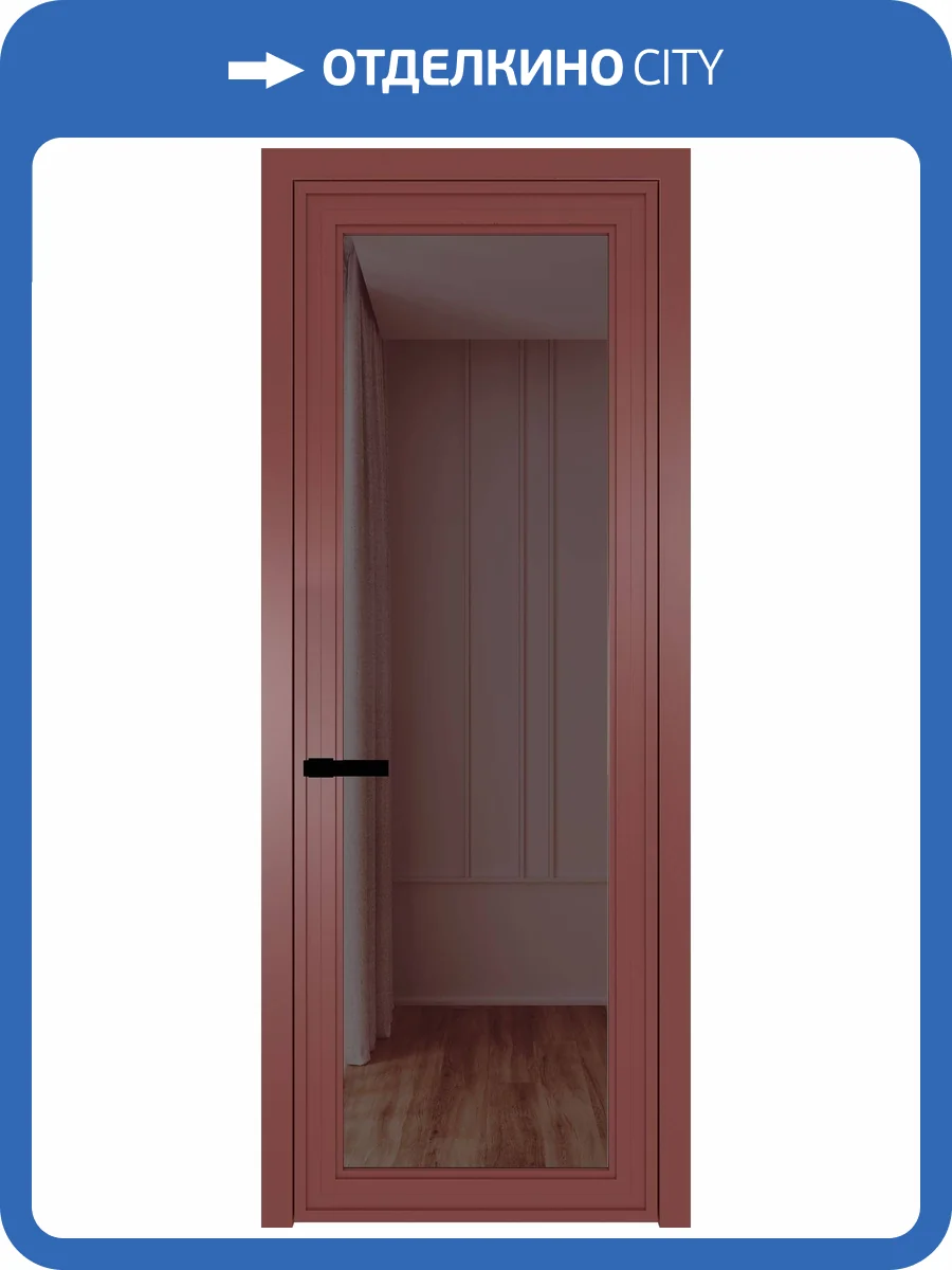 Межкомнатная дверь Profil Doors 1 AGP цвет профиля Красный антрацит, стекло безопасное 6 мм золотистая бронза 800x2000 фото 2