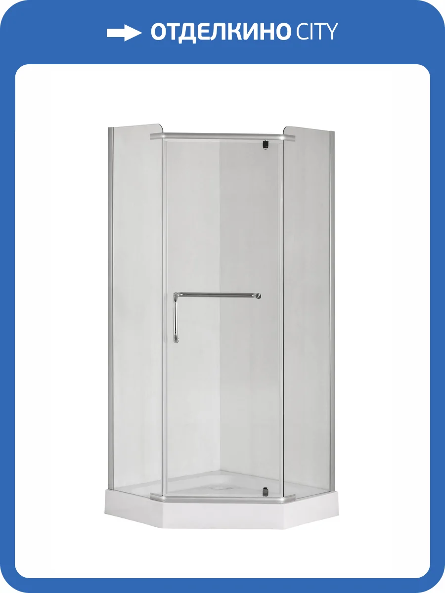 Душевой уголок Taliente TA-08083-1CP профиль хром, стекло прозрачное, 80x80x195 фото 5