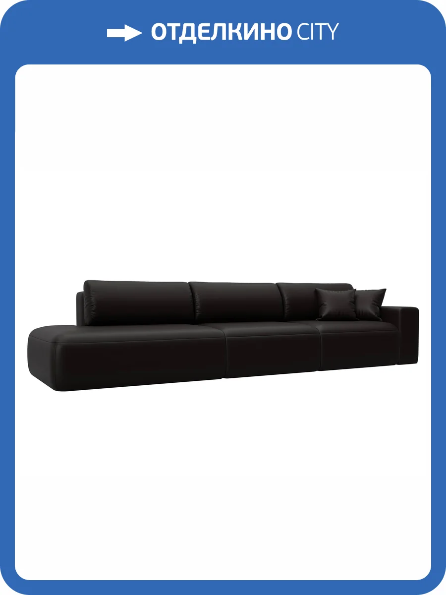 Прямой диван Лига Диванов Лига-036 НПБ Модерн Лонг 127690 GRIFON 12 коричневый, подлокотник справа фото 11