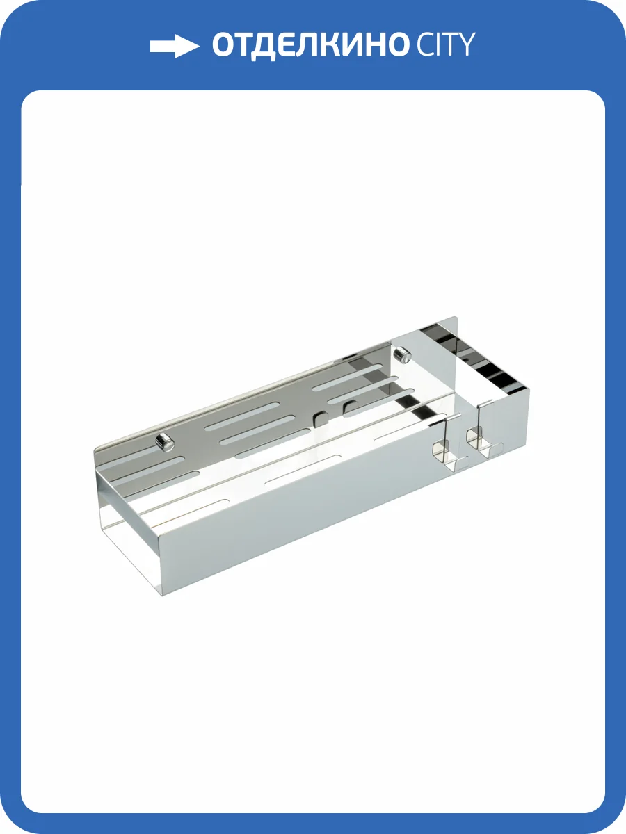 Полка Boheme Q 10965-CR подвесная с двумя крючками chrome фото 4