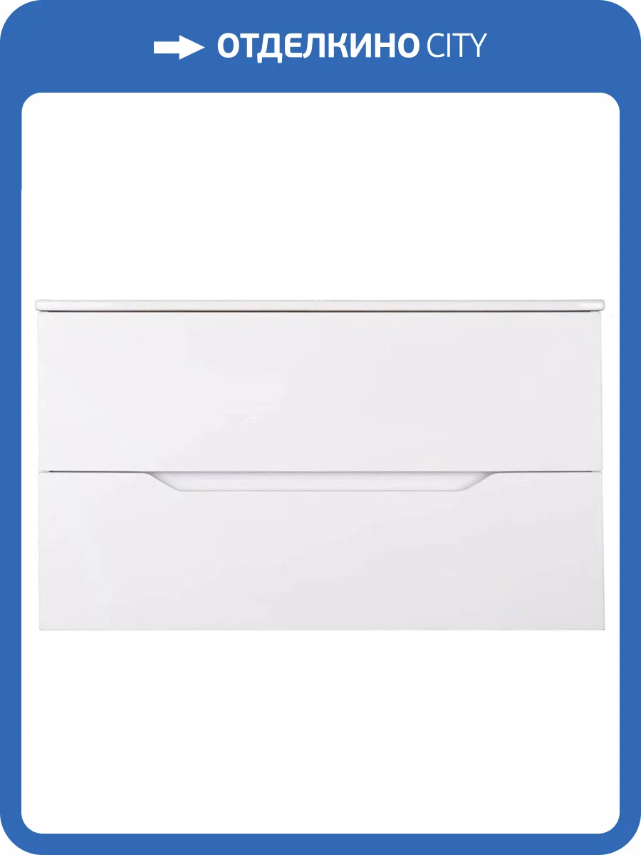 Тумба с раковиной Orange Лайн Li-100Tuw+Ra подвесная, белый матовый фото 8