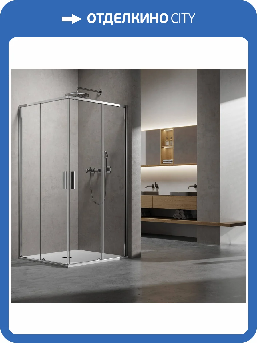 Душевой уголок Vincea Slim VSS-6SL9010CL профиль хром, стекло прозрачное, 100x90x200 фото 4