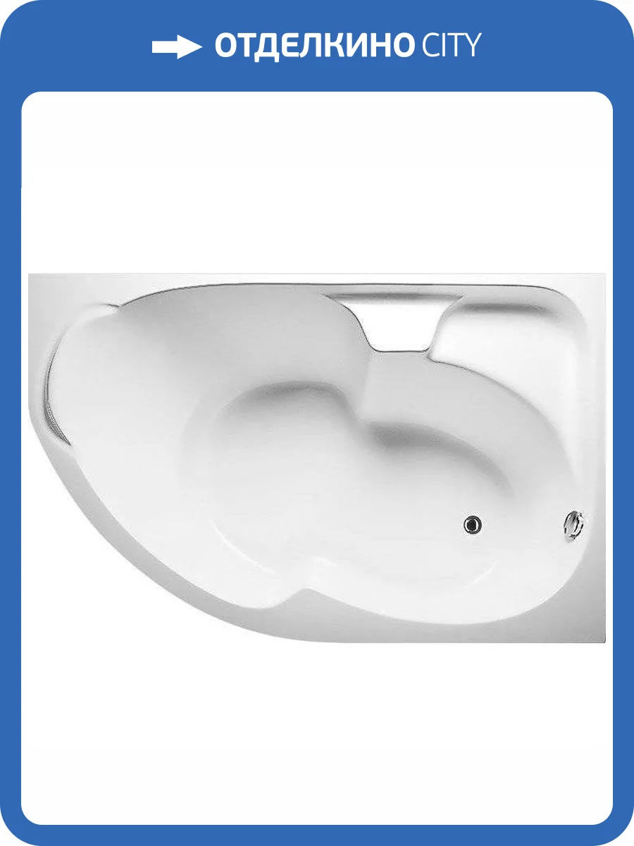 Акриловая ванна 1MarKa Diana 160x100 правая, с каркасом фото 7
