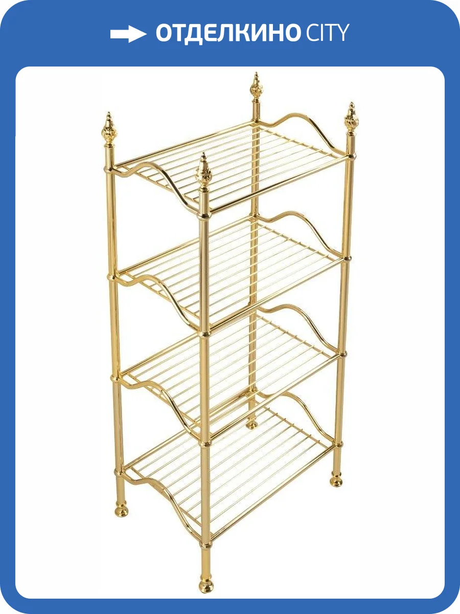 Полка Migliore Mirella 26361 напольная, золото фото 3